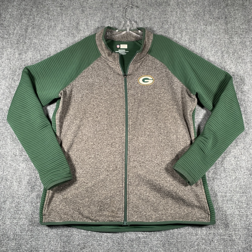Green Bay Packers Jacket Womens 2XL Green NFL Football NFL Team Apparel Full Zip